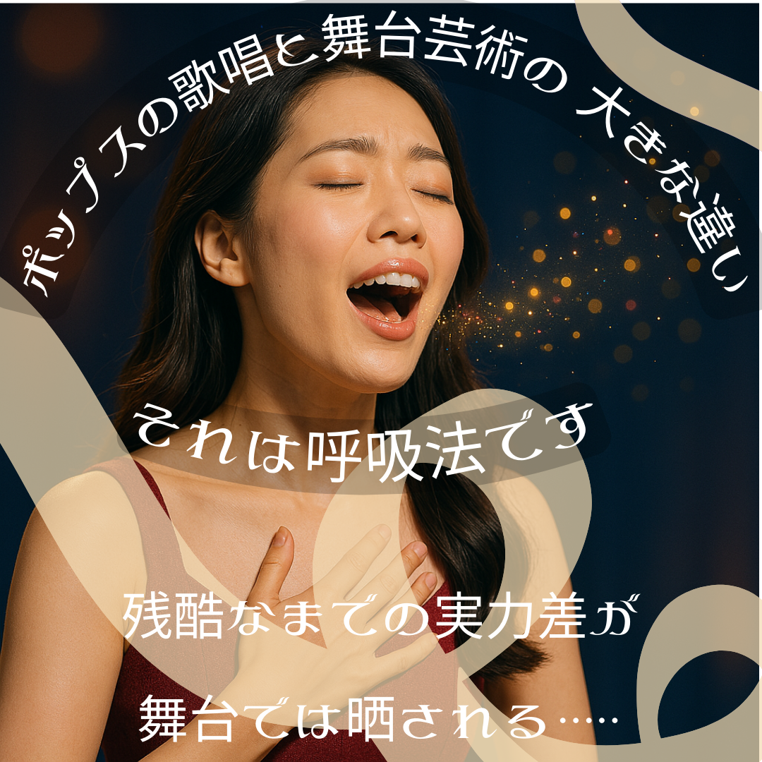 ポップスの歌唱と舞台芸術（ミュージカル）の大きな違いは呼吸法です