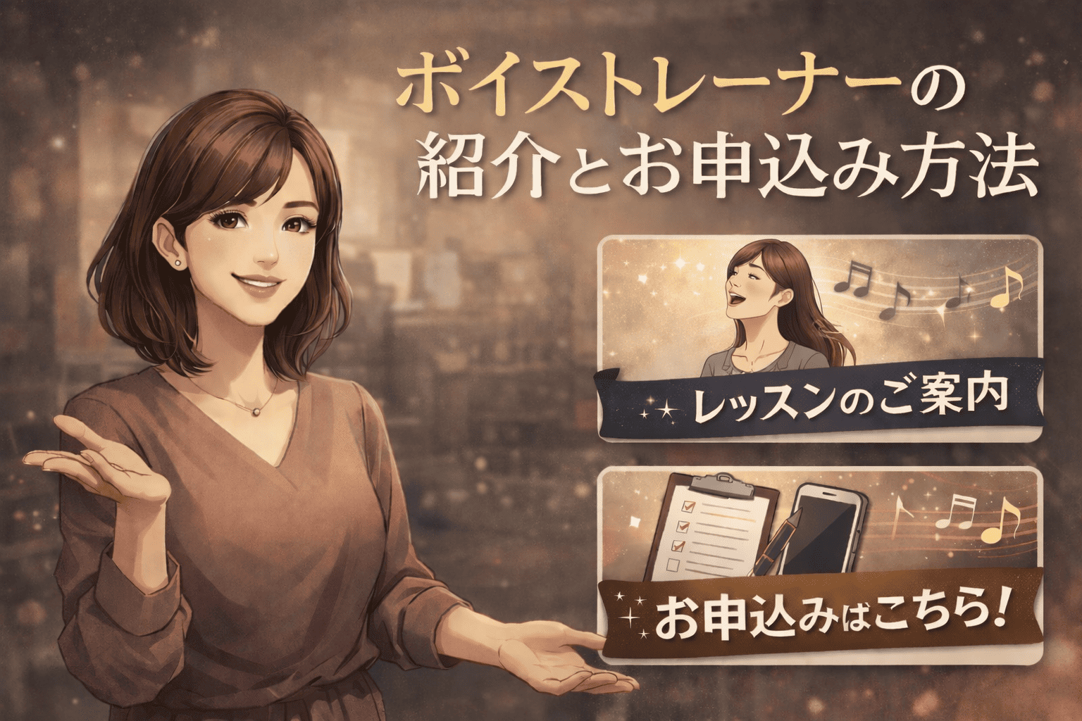 トレーナー紹介とレッスンお申込み方法と料金